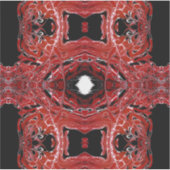 Labyrinthine Abstract Red Black White Fluid Art Sticker (Voorkant)