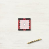 Labyrintische rode abstracte acryl vloeistof kunst post-it® notes (Op bureau)