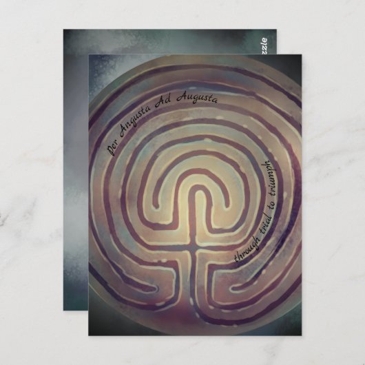 Labyrintsymbool Briefkaart (Voorkant / Achterkant)