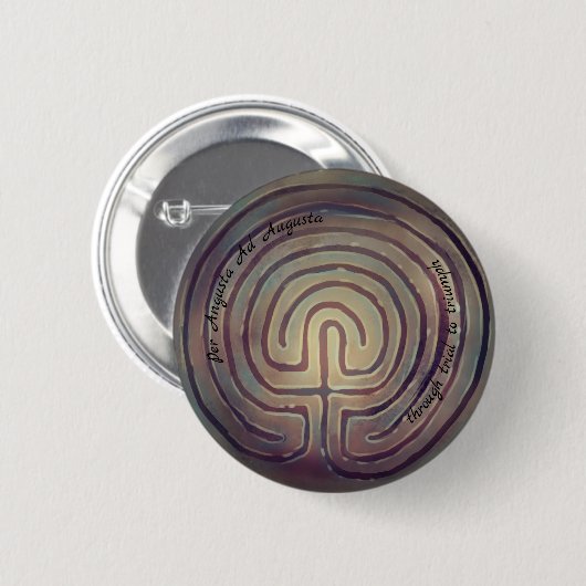 Labyrintsymbool Ronde Button 5,7 Cm (Voorkant /achterkant)