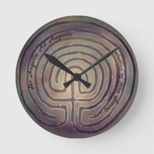 Labyrintsymbool  ronde klok