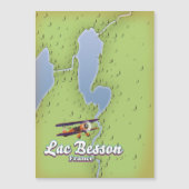 Lac Besson France kaart reisposter (Voorkant)