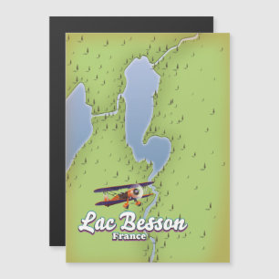 Lac Besson Frankrijk kaart reisposter