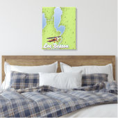 Lac Besson Frankrijk kaart reisposter Canvas Afdruk (Insitu (Slaapkamer))