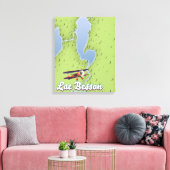 Lac Besson Frankrijk kaart reisposter Canvas Afdruk (Insitu (Woonkamer))