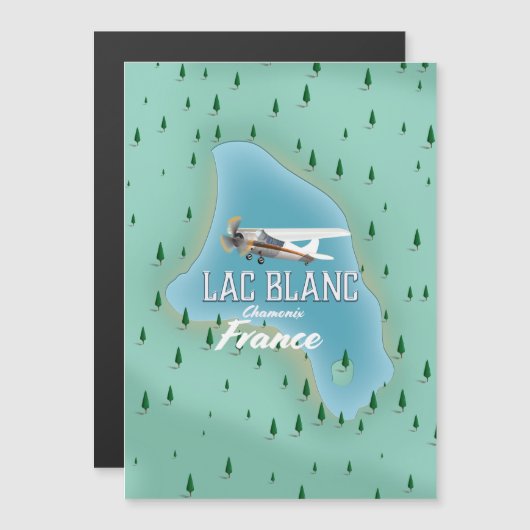 Lac Blanc,Chamonix, frankrijk kaart (Voorkant / Achterkant)