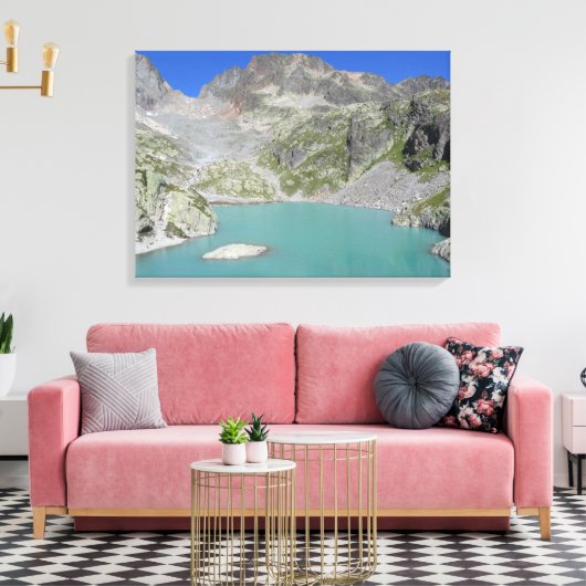 Lac Blanc Franse Alpen Canvas Afdruk (Insitu (Woonkamer))