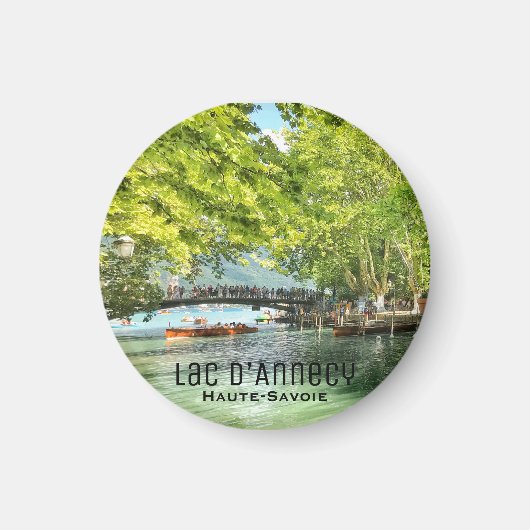Lac d'Annecy, Haute-Savoie Round Magnet (Voorkant)