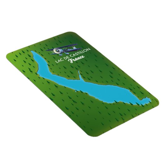 Lac de Castillon Frankrijk kaart Magneet (Rechterzijde)