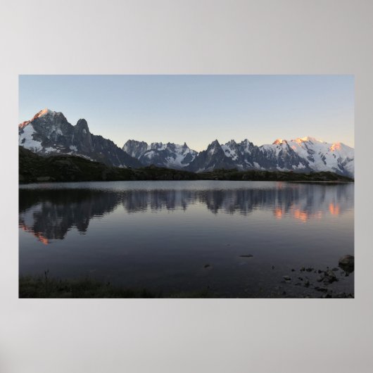 Lac de Cheserys sunrise Chamonix Poster (Voorkant)