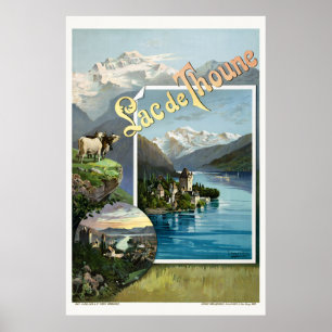 Lac de Thoune Zwitserland  Poser 1893 Poster