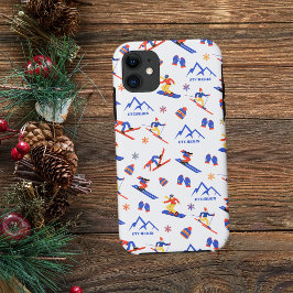 Lac Etchemin Quebec Ski Snowboard patroon Case-Mate iPhone Case