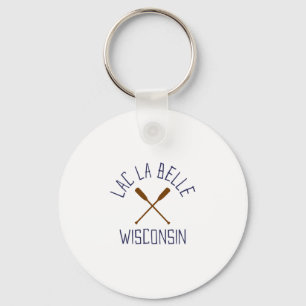 Lac La Belle Wisconsin Buitenactiviteiten Vintage Sleutelhanger