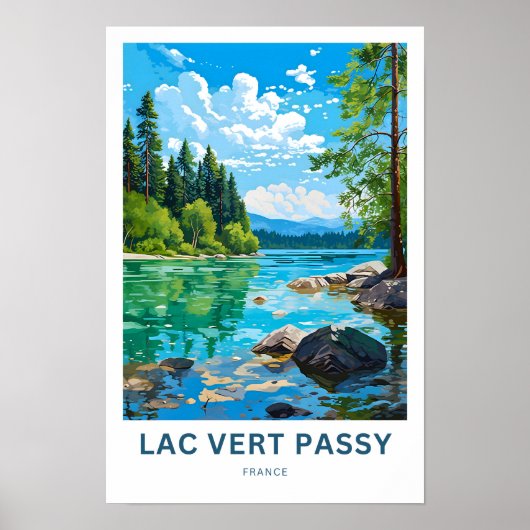 Lac Vert Passy Frankrijk Reisprint Poster (Voorkant)