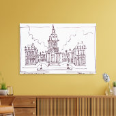 L'Academie Francaise | Seine River, Parijs Canvas Afdruk (Insitu (Woonkamer))