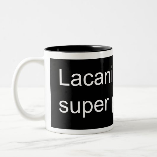 lacanian super predator tweekleurige koffiemok (Links)