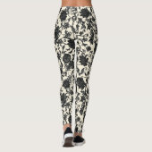 Lacce Flower Black Pattern Leggings (Achterkant)