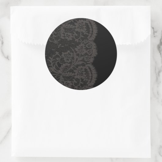 Lace 2 ronde sticker (Tas)