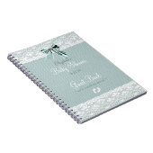 Lace Afbeelding Baby shower Guest Book- Notitieboek (Rechterzijde)