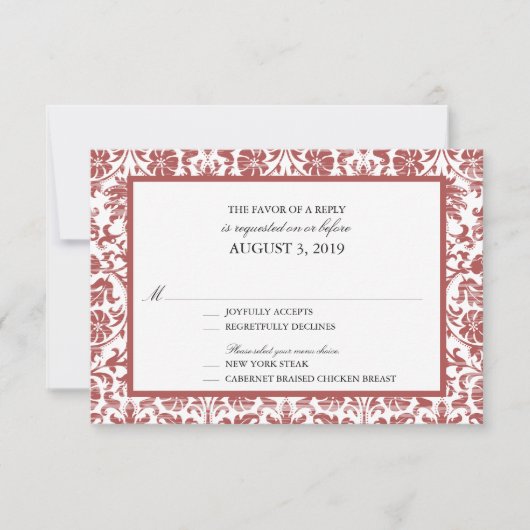 Lace Affair RSVP Kaartje (Voorkant)