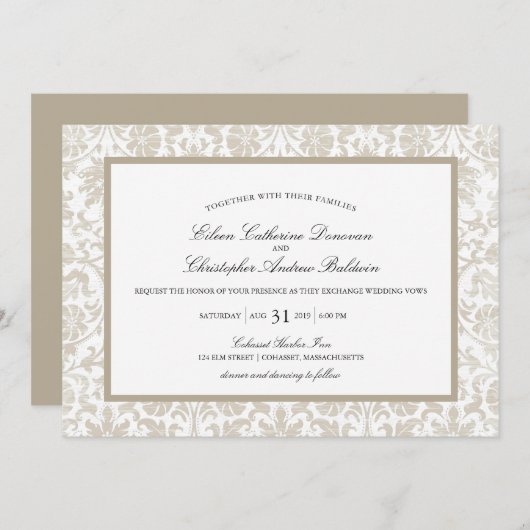  Lace Affair | Weddenschap Kaart (Voorkant / Achterkant)