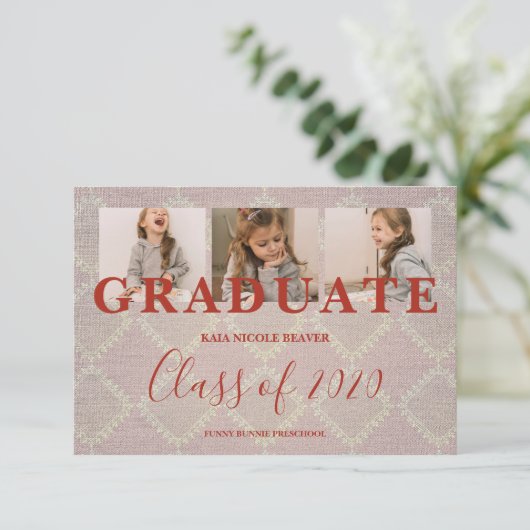 Lace Afstuderen 3 Foto's Textieltextiel (Staand voorkant)