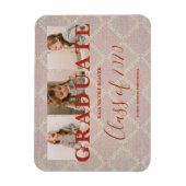 Lace Afstuderen 3 Foto's Textieltextiel Magneet (Verticaal)