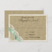 Lace and Mint Green Bow Country Response Kaart (Voorkant / Achterkant)
