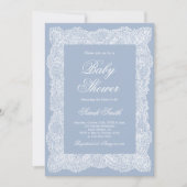 Lace Baby Shower Boy Kaart (Voorkant)