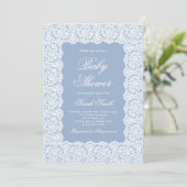 Lace Baby Shower Kaart (Staand voorkant)