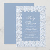 Lace Baby Shower Kaart (Voorkant / Achterkant)