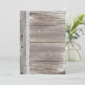 Lace Barnwood Wedding Invitation Kaart (Staand voorkant)