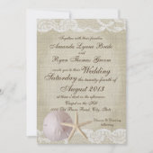  Lace Beach bruiloft Kaart (Voorkant)