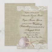 Lace Beach bruiloft Kaart (Voorkant / Achterkant)