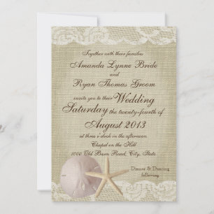 Lace Beach bruiloft Kaart
