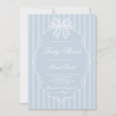 Lace Blue Baby Shower Kaart (Voorkant)