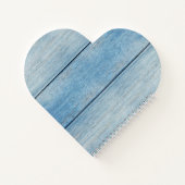  Lace Blue Wood Heart Shaped Wedding Notitieboek (Achterkant)