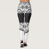 lace booty black white lacy leggings (Achterkant)