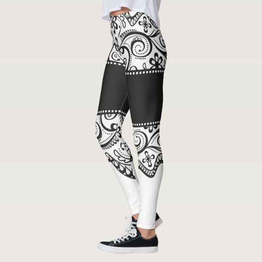 lace booty black white lacy leggings (Links)