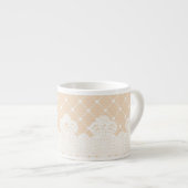 Lace Border Espresso Kop (Voorkant rechts)