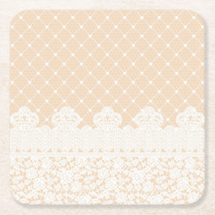 Lace Border Kartonnen Onderzetters