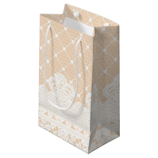 Lace Border Klein Cadeauzakje (Voorkant Gekanteld)