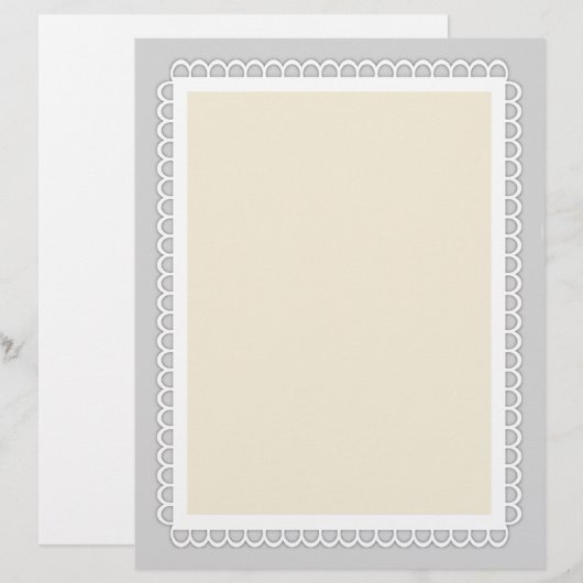 Lace Border Stationery (8.5x11) (Voorkant / Achterkant)