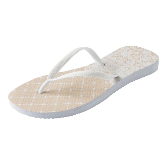 Lace Border Teenslippers (Schuin)