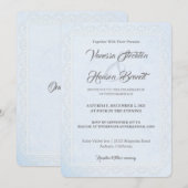 Lace Border White Wedding Invitation Kaart (Voorkant / Achterkant)
