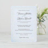 Lace Border White Wedding Invitation Kaart (Staand voorkant)