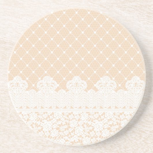 Lace Border Zandsteen Onderzetter (Voorkant)