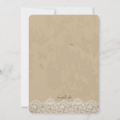 Lace Borders Baptisme Invitation Kaart (Achterkant)