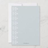 Lace Borders Blue Religious Invitation Kaart (Achterkant)