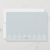 Lace Borders Blue Religious Photo Invitation Kaart (Achterkant)